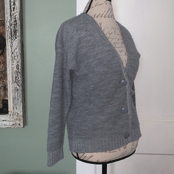 EXPRESS Textured Knit Cardigan Sweater - Gray - Picture 6 of 12